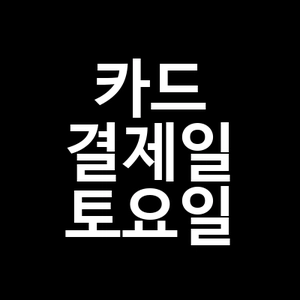 카드 결제일 토요일