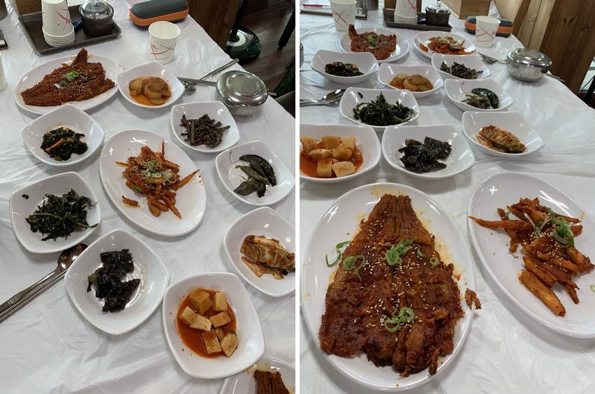 황태구이와 반찬들