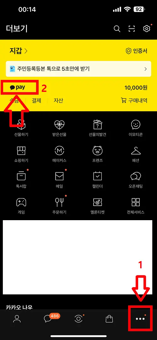카카오페이 : 현금영수증 발급정보 입력하는 방법