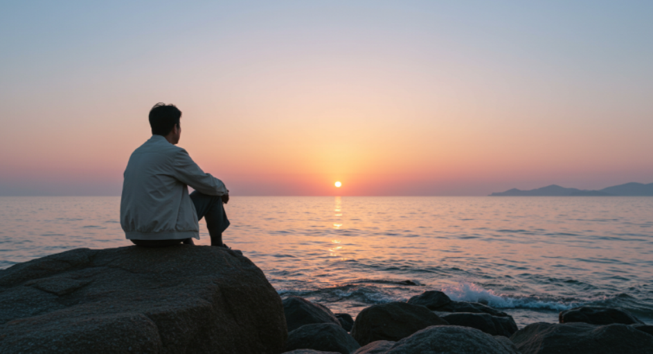 동이트는 바닷가