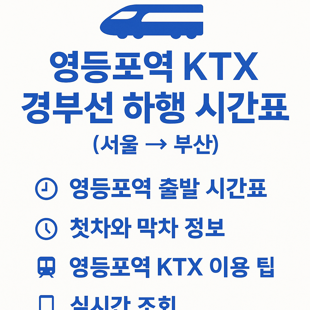 영등포역 KTX 경부선 하행 시간표 (서울 &amp; 부산)