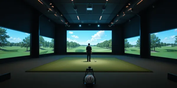 앱을 통해 입장한 스크린골프 내부 모습