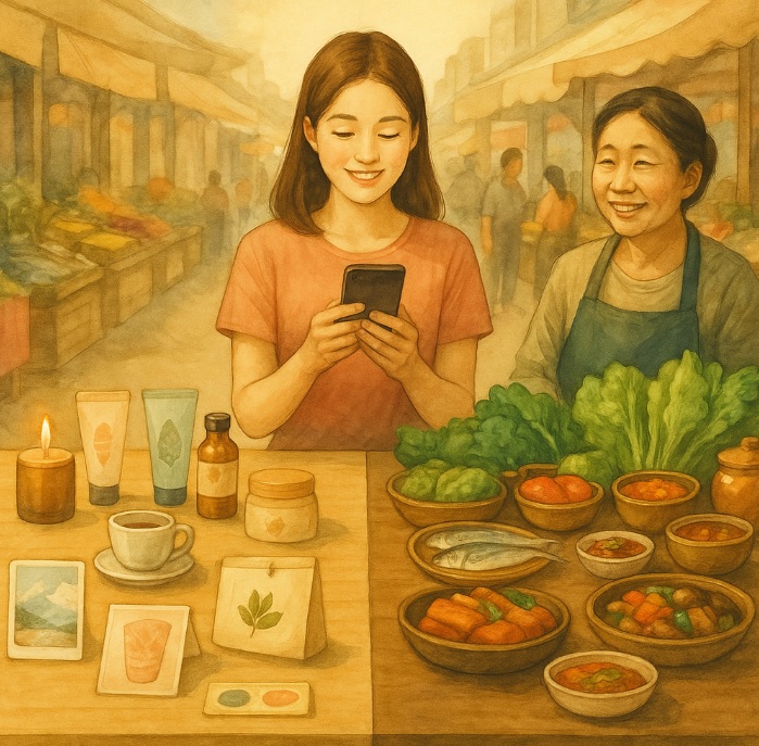 SNS 감성 마켓과 전통시장 관련 이미지