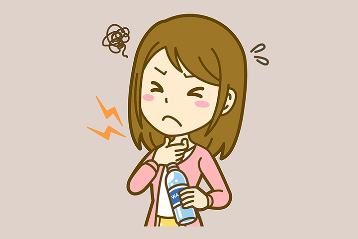 목-통증으로-고통스러운-여성