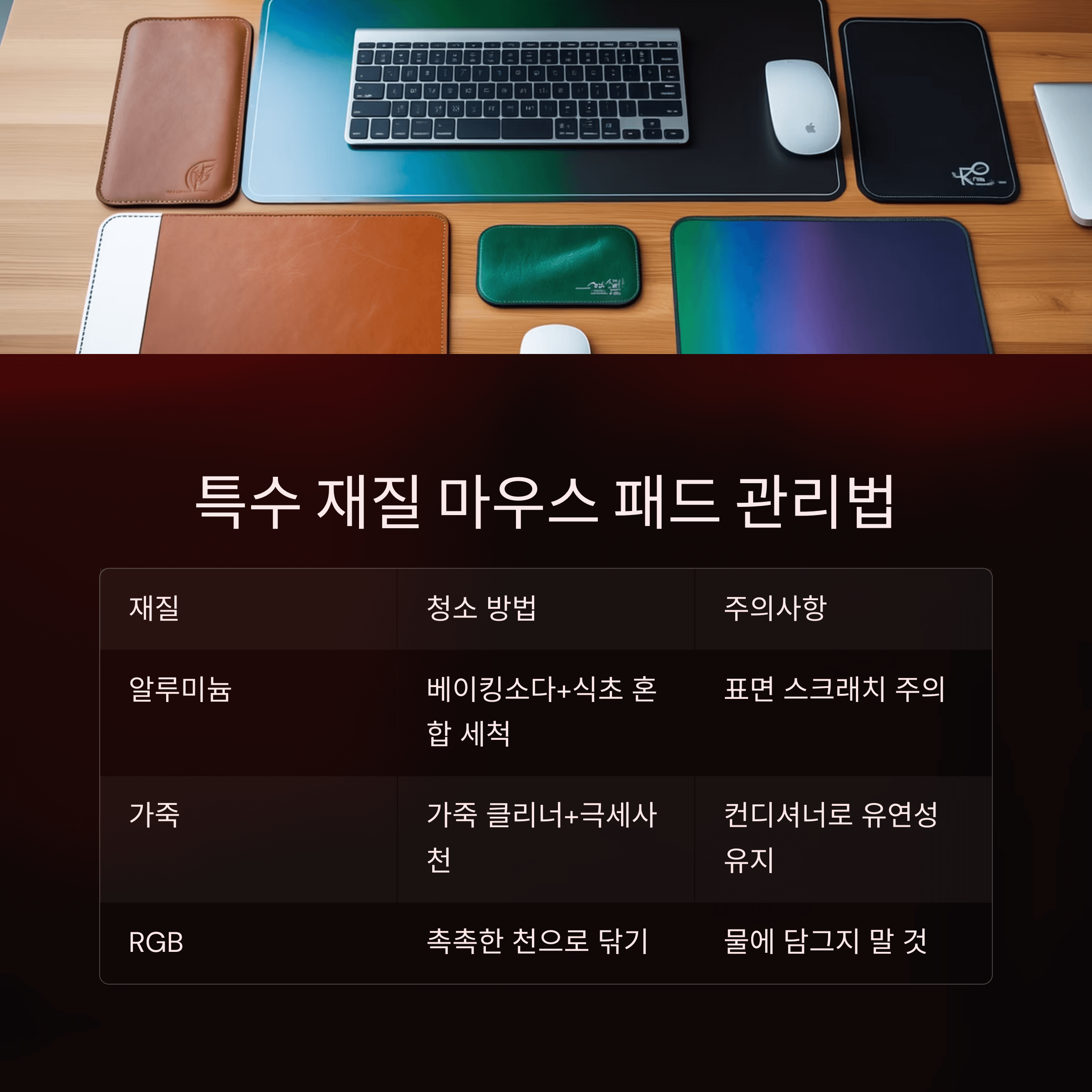 마우스 패드 청소의 모든 것