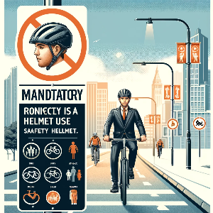 자전거 헬멧 타고 가는 사진