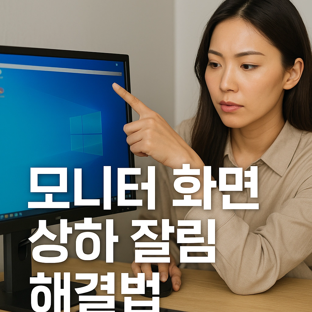 모니터 화면 상하 잘림 해결법
