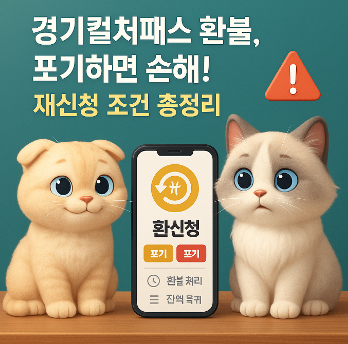 경기컬처패스 환불, 포기하면 손해! 재신청 조건 총정리