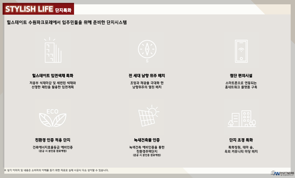 수원 힐스테이트 파크포레 단지 특화