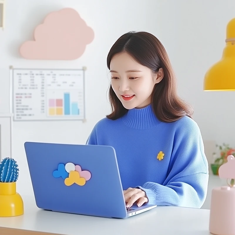 한국 3040 워킹맘이 부엌 테이블에서 노트북으로 글로벌 연금 ETF 수익률 데이터를 검토하는 모습, 재테크와 은퇴 자산 배분, 자녀 교육비 준비 등 다양한 투자 목적이 혼합된 실생활 상황.