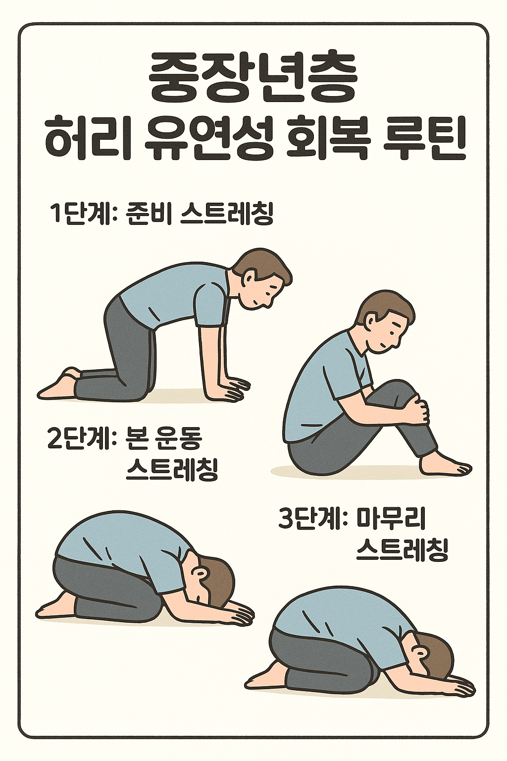 중장년층 허리 유연성 회복