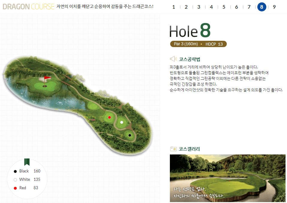 젠스필드 컨트리클럽 드래곤코스 8