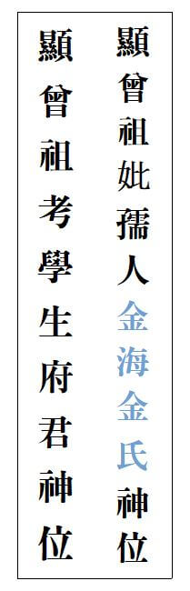 증조부모님 지방 양식