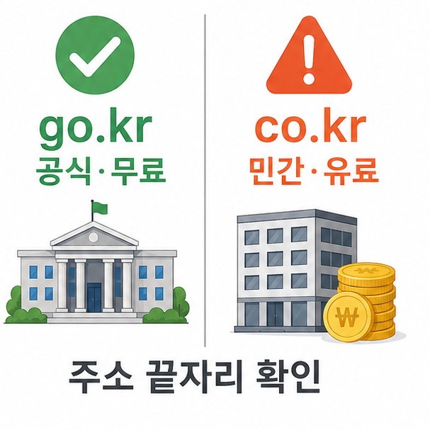 공식 사이트와 유사 사이트 구분