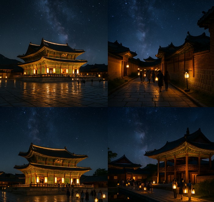 경복궁별빛야행사진입니다.