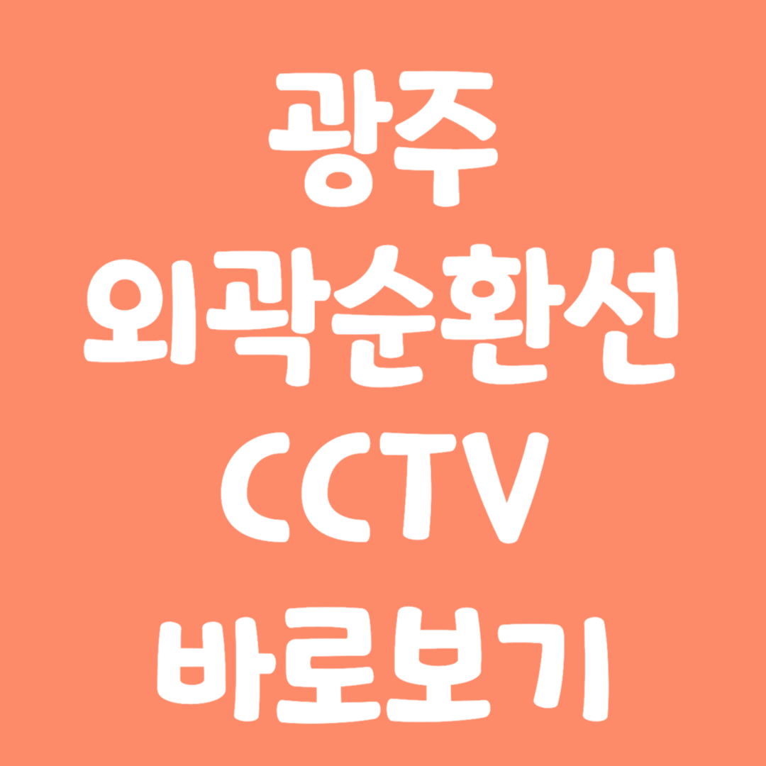 실시간 광주 외곽순환선 CCTV 바로보기