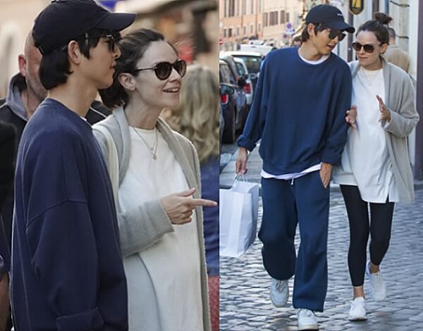 송중기와-아내-로마-거리