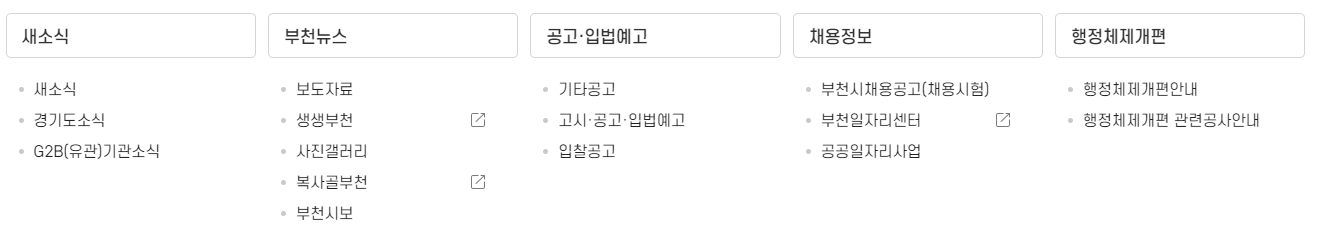 생애주기별 맞춤형 복지 서비스 안내 메뉴 화면