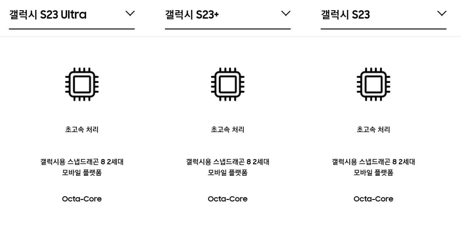 갤럭시 S23 스펙 총정리
