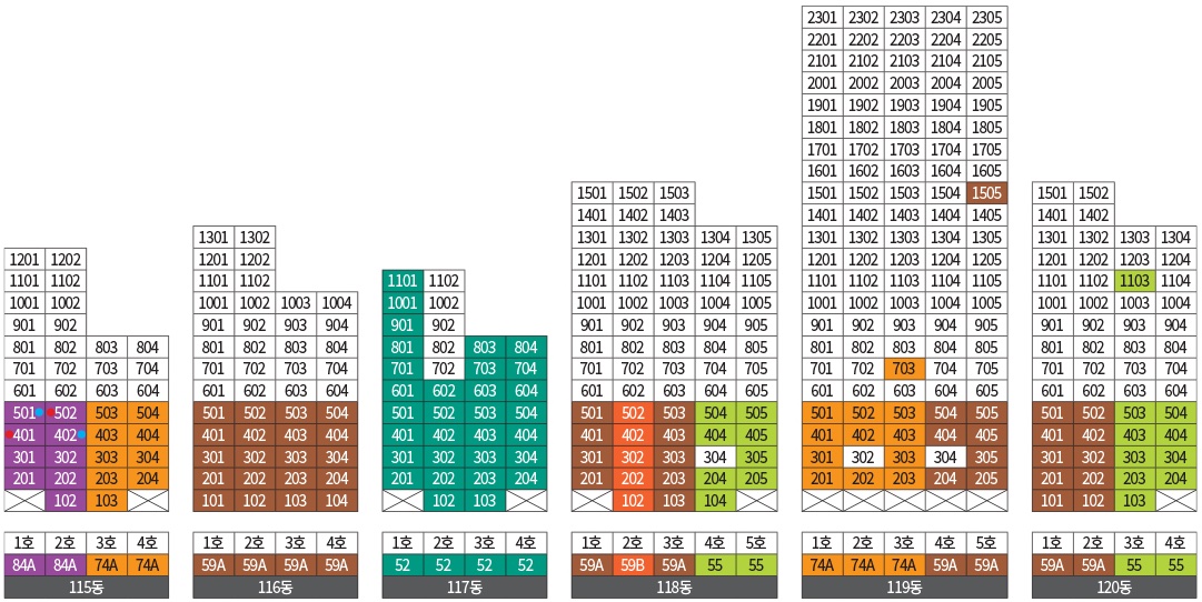 래미안 라그란데 동･호수 층별 배치도-3