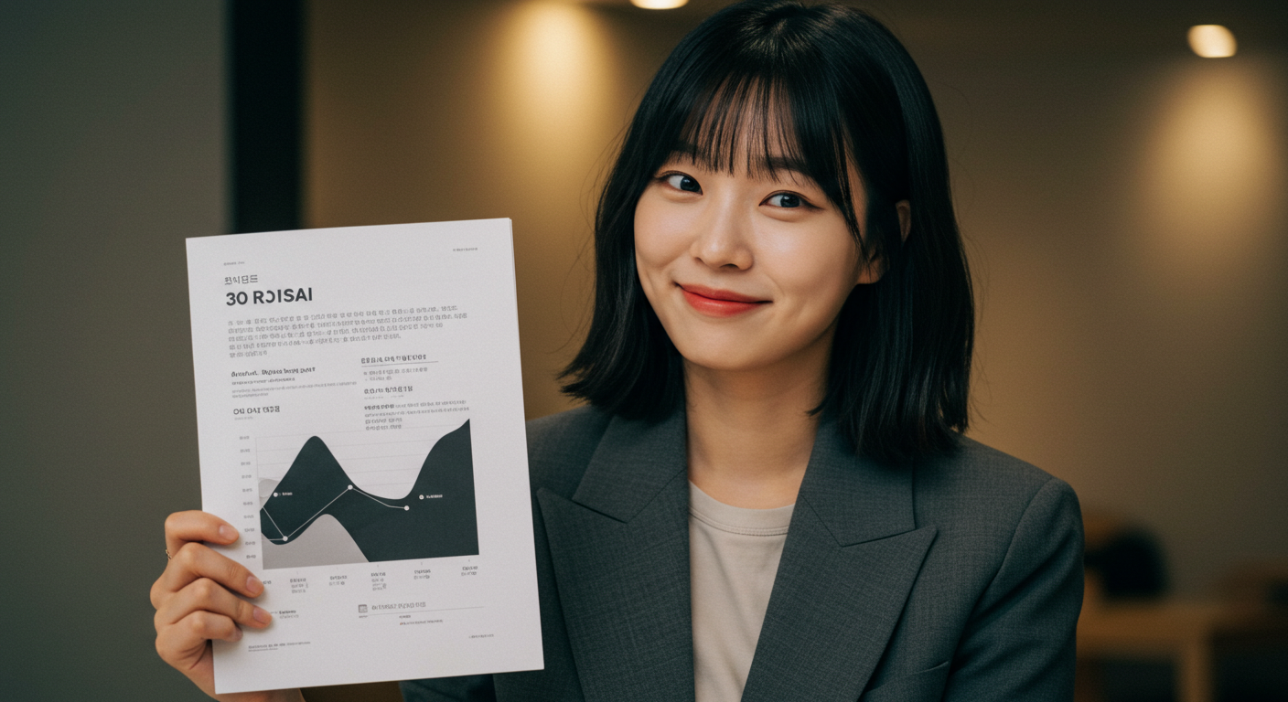 서류 들고 있는 여성