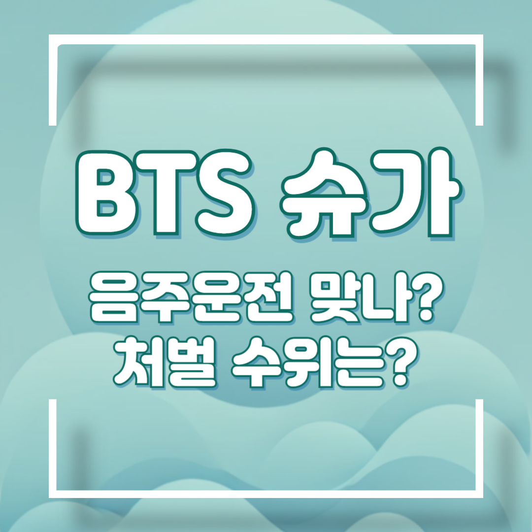 슈가 음주운전 CCTV