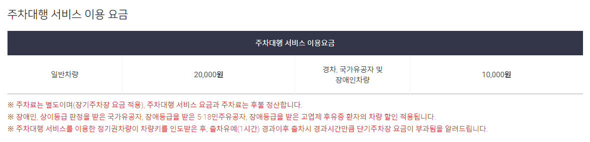 주차대행-요금