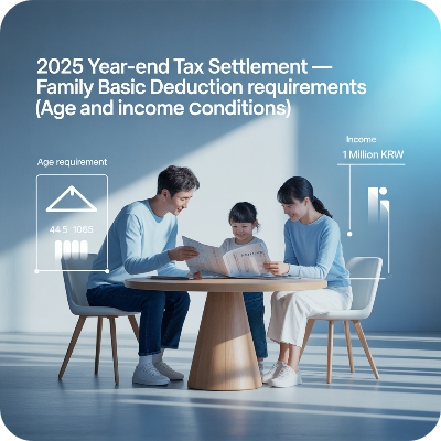 2025 연말정산 부양가족 기본공제 요건 이미지