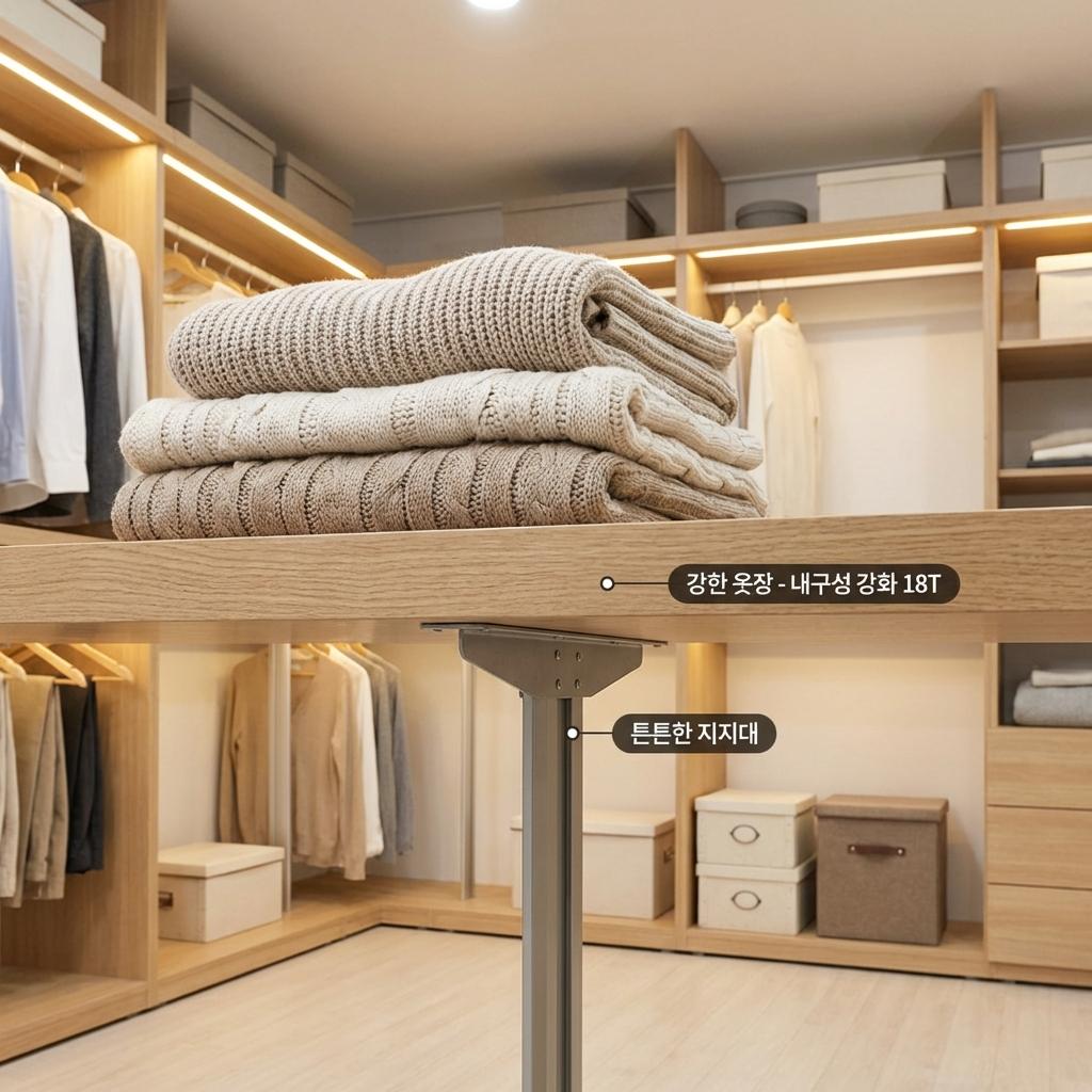 이불 수납 모듈 선반 휘어짐 방지 꿀팁