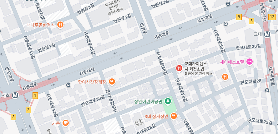 가이텐스시 회전초밥 위치 지도 : 서초역 초밥 맛집 베스트 3