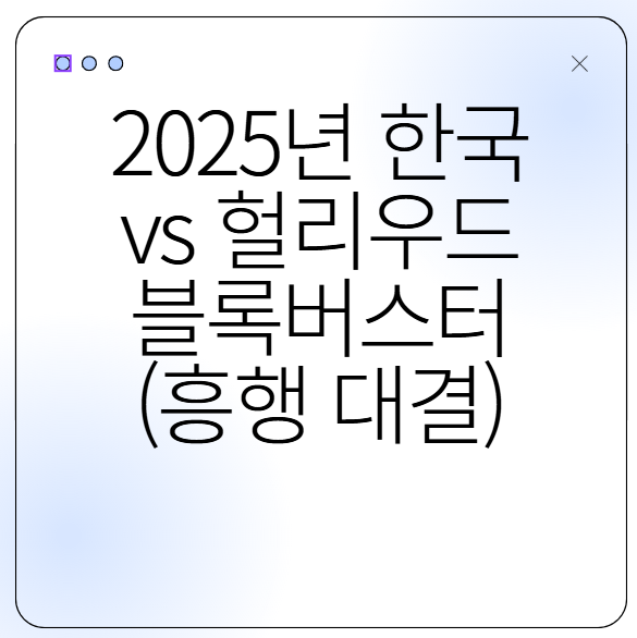 2025년 한국 vs 헐리우드 블록버스터 (흥행 대결)