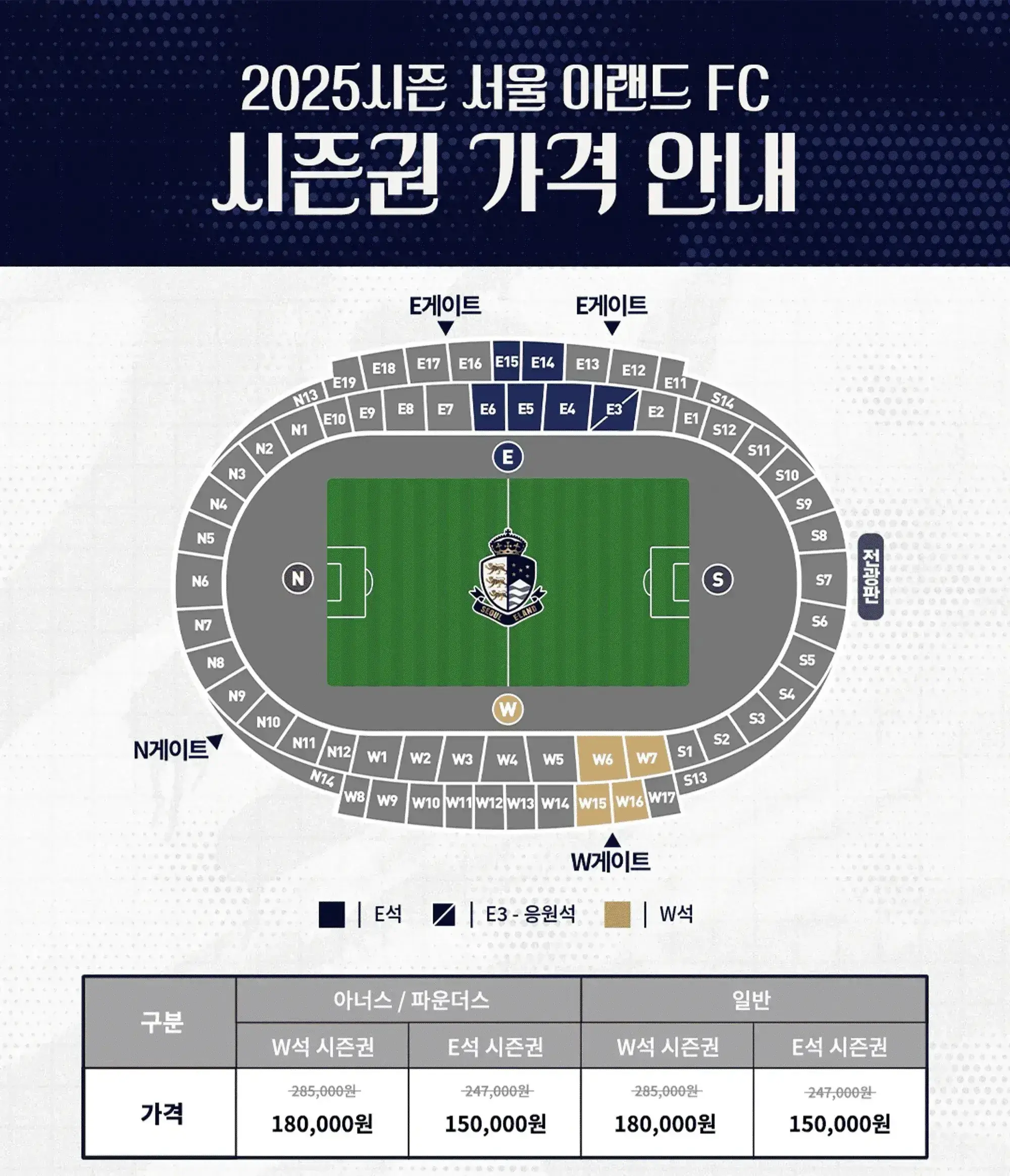 서울이랜드FC 2025시즌 시즌권 가격, 혜택, 구매기간 및 구매방법 등 안내