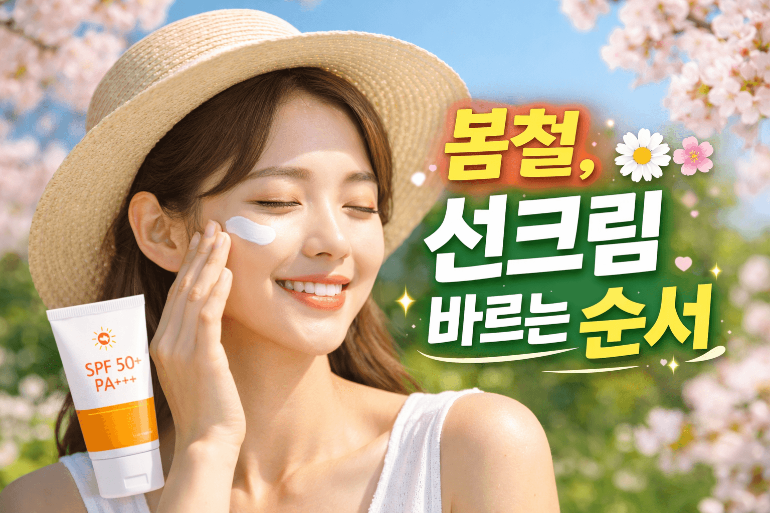 봄철 선크림 바르는 순서 제대로 알고 자외선 100% 차단하기