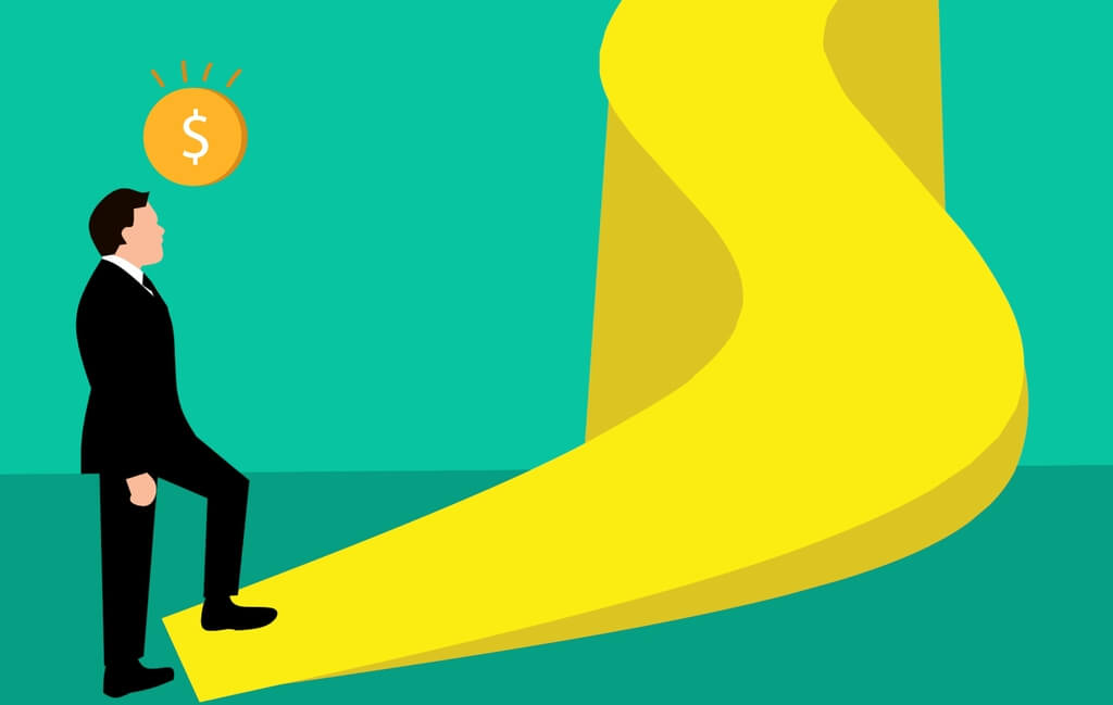 오르막길-시작점에-서있는-남자