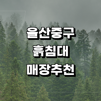 울산 중구 흙침대