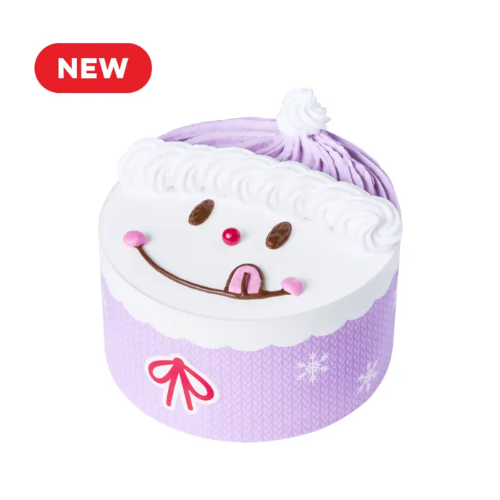 노티드 눈사람 스마일 케이크 - 크리스마스에 어울리는 귀여운 케이크