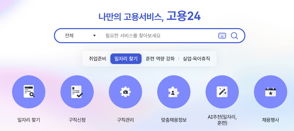 3. 고용24(워크넷) 주요 기능
