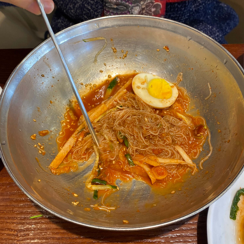 사가정 이학갈비 식사 비빔냉면 비냉