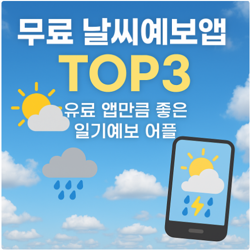 무료 날씨예보앱 TOP3 - 유료 앱만큼 좋은 무료 일기예보 어플