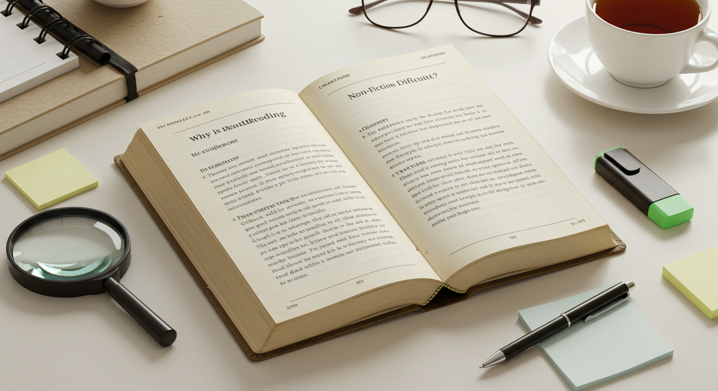 비문학 독해 공부하는 학생의 책상 위