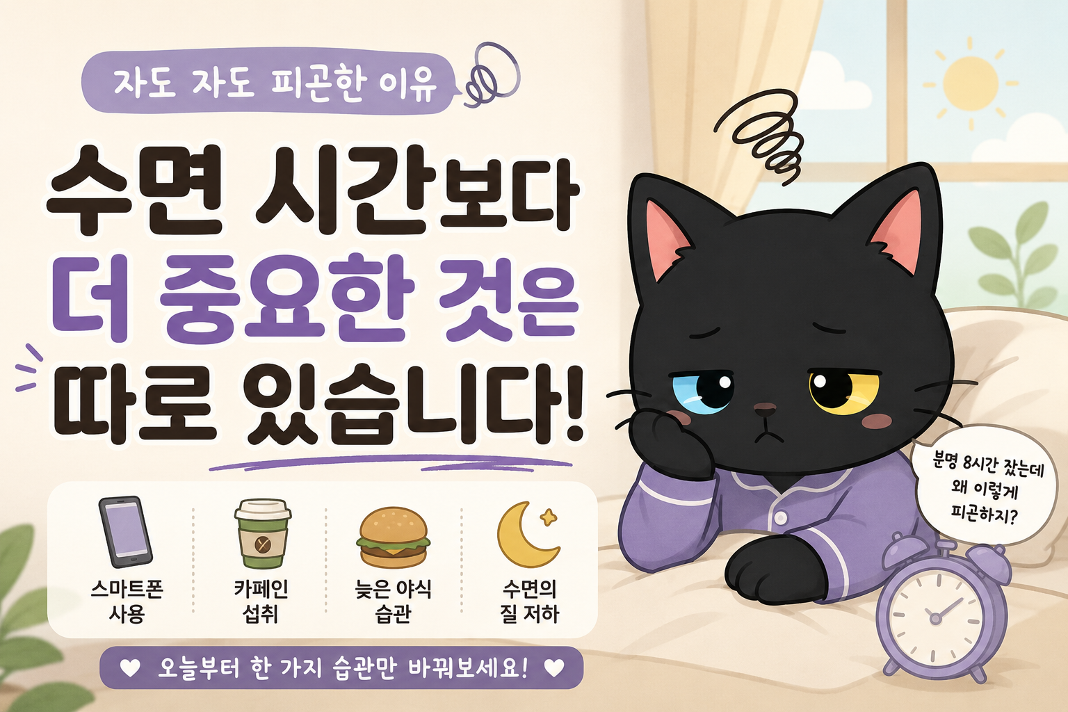 자도 자도 피곤한 이유, 수면 시간보다 더 중요한 것은 따로 있을 수 있습니다