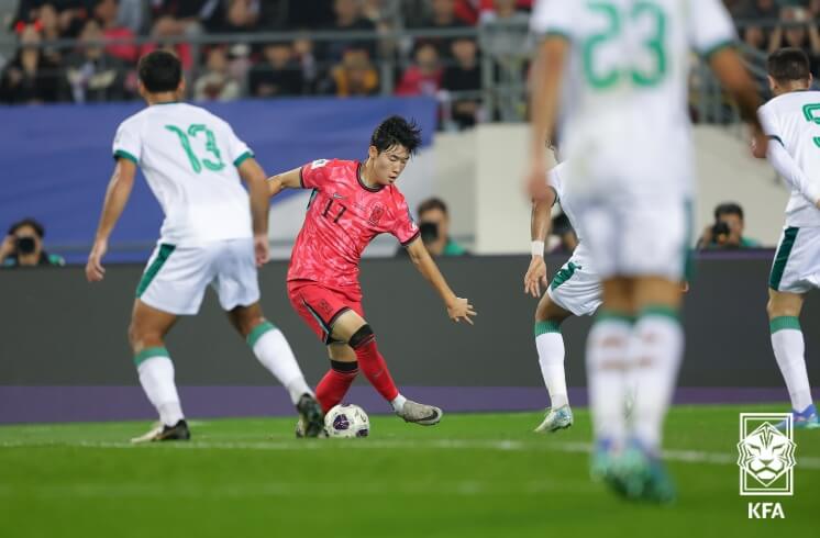 대한민국 배준호 선수의 드리블