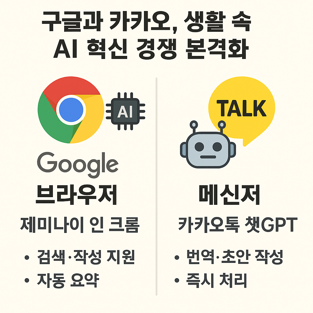 구글과 카카오, 생활속 AI 혁신 경쟁