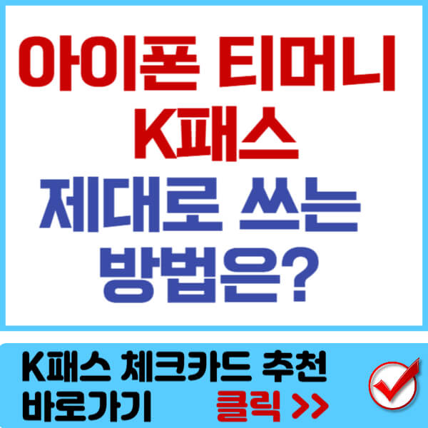 아이폰 티머니 K패스