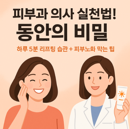 피부관리하는 사람의 인포그래픽 이미지