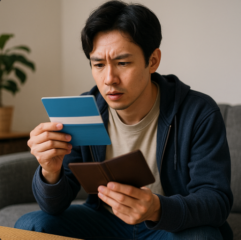 환급 되었는지 통장을 확인하는 모습입니다.