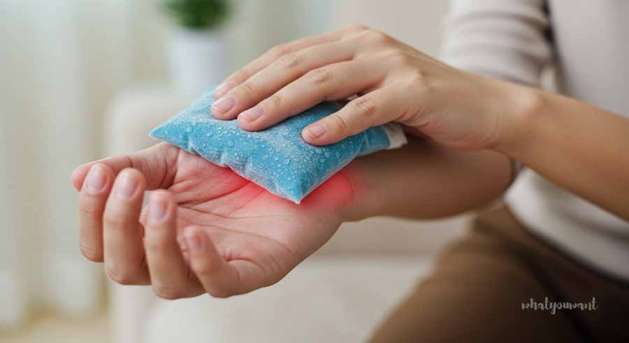 초기엔 냉찜질로 염증 가라앉히기