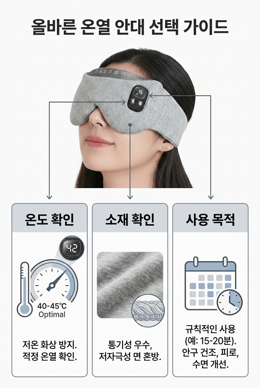 다숨 무선 온열 안대 추천 눈찜질 안대 충전식