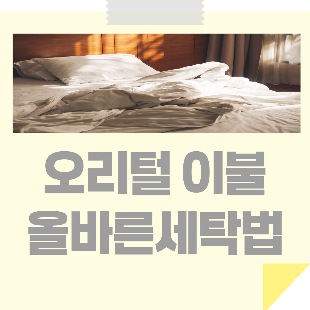 오리털 이불 세탁
