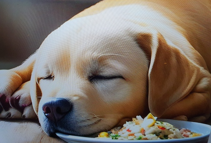 잠들어있는-강아지